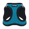 Best Pet Supplies All Weather Plush Reflective No Pull Harness for Small Medium Dogs Cats Secure with Hook Loop Fastener Buckle Double DRings Turquoise Plush XS
