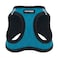 Best Pet Supplies All Weather Plush Reflective No Pull Harness for Small Medium Dogs Cats Secure with Hook Loop Fastener Buckle Double DRings Turquoise Plush XS