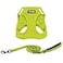 Best Pet Supplies Voyager Stepin Air All Weather Mesh Harness and Reflective Dog 5ft Leash Combo with Neoprene Handle for Small Medium and Large Breed Puppies Set Lime Green Medium