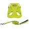 Best Pet Supplies Voyager Stepin Air All Weather Mesh Harness and Reflective Dog 5ft Leash Combo with Neoprene Handle for Small Medium and Large Breed Puppies Set Lime Green Medium