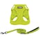 Best Pet Supplies Voyager Stepin Air All Weather Mesh Harness and Reflective Dog 5ft Leash Combo with Neoprene Handle for Small Medium and Large Breed Puppies Set Lime Green Medium