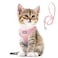 Fida Comfy Dog Harness with Leash Cat Vest Harness Escape Proof Breathable Lightweight Soft Mesh Adjustable Reflective Stepin Harness for Puppy Toy Breeds ExtraSmall Pet XXS Pink