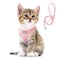 Fida Cat Harness and Leash Set for Walking Kitten and Puppy Escape Proof Kitten Harness with Breathable Lightweight Soft Mesh Adjustable Reflective Stepin Design XXXS Pink