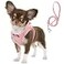 Fida Comfy Dog Harness with Leash Soft Puppy Vest Escape Proof Breathable Lightweight Soft Mesh Adjustable Reflective Stepin Harness for Small Dogs Walking S Pink