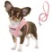 Fida Comfy Dog Harness with Leash Soft Puppy Vest Escape Proof Breathable Lightweight Soft Mesh Adjustable Reflective Stepin Harness for Small Dogs Walking S Pink