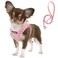 Fida Comfy Dog Harness with Leash Soft Puppy Vest Escape Proof Breathable Lightweight Soft Mesh Adjustable Reflective Stepin Harness for Small Dogs Walking S Pink