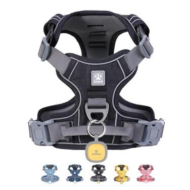 Pawaii No Pull Dog Harness with Pet ID TagReflective Strips No Choke Front O Ring Breathable Mesh Adjustable Soft Padded Pet Vest with Easy Control Handle for Small Dogs