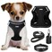 YIMEIS Dog Harness and Leash Set No Pull Soft Mesh Pet Harness Reflective Adjustable Puppy Vest for Small Medium Large Dogs Cats BlackUpdate XSmall Pack of 1