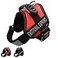 ALBCORP Emotional Support Dog Vest Harness Sizes XXS to XL Reflective ESA Vest Breathable Mesh Padding 2 Removable Patches Red XXS