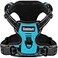 BARKBAY No Pull Pet Harness Dog Harness Adjustable Outdoor Pet Vest 3M Reflective Oxford Material Vest for BLUE Dogs Easy Control for Small Medium Large Dogs S