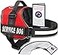 Industrial Puppy Service Dog Vest Harness Durable Adjustable Vest for Dog with Reflective Straps Removable Patches 50 ADA Cards Handle DRing Travel and Daily Use Bright Red Medium 2532