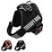 Albcorp Reflective Therapy Dog Vest Harness with 2 Removable Patches Adjustable Woven Nylon for Therapy Visits and Volunteer Programs Black Extra Small