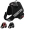 Albcorp Reflective Therapy Dog Vest Harness with 2 Removable Patches Adjustable Woven Nylon for Therapy Visits and Volunteer Programs Black Extra Small