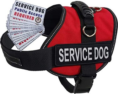 ActiveDogs.com ActiveDogs AirTech Service Dog Vest Harness Vest Large Girth 2535 wHandle ADA Cards Reflective Service Dog Patches Red