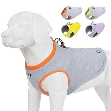 JUXZH Truelove Dog Cooling Vest Harness Cooler Jacket with Adjustable Zipper for Outdoor Hunting Training and Camping