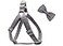 Lionet Paws Dog Harness with Bowtie Cotton NoPull Adjustable Pet Harness with Metal Buckle for Small Medium Large Dogs