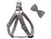 Lionet Paws Dog Harness with Bowtie Cotton NoPull Adjustable Pet Harness with Metal Buckle for Small Medium Large Dogs