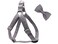 Lionet Paws Dog Harness with Bowtie Cotton NoPull Adjustable Pet Harness with Metal Buckle for Small Medium Large Dogs