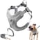 SAEGYPET Dog Harness with Leash Set Reflective Strips Adjustable Step in with Breathable Padded Vest Harness for Small Large Dogs Training and Running S Gray
