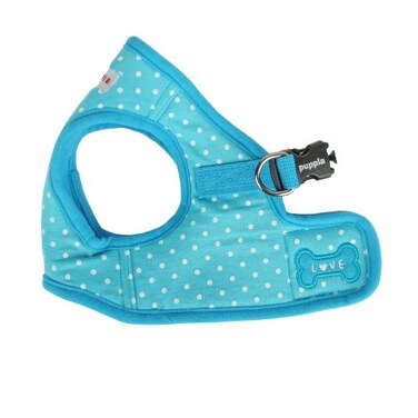 Puppia Dotty Stepin Vest Dog Harness No Pull No Choke Easy Wear Training Walking for Small Dog Small Sky Blue