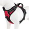 PHOEPET Reflective Dog Harness No Pull Large Breed Vest with 2 Metal Leash Attachment HooksXL Red