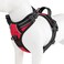 PHOEPET Reflective Dog Harness No Pull Large Breed Vest with 2 Metal Leash Attachment HooksXL Red