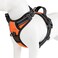 PHOEPET Reflective Dog Harness No Pull Large Breed Vest with 2 Metal Leash Attachment HooksXL Orange