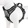 PHOEPET No Pull Dog Harness Medium Reflective Front Clip Vest with HandleAdjustable 2 Metal Rings 2 BucklesL Grey