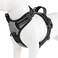 PHOEPET No Pull Dog Harness Medium Reflective Front Clip Vest with HandleAdjustable 2 Metal Rings 2 BucklesL Grey