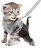 FEimaX Dog Harness and Leash Set for Walking Soft Mesh Adjustable Easy Control Lightweight Cat Vest Harnesses with Reflective Strips Escape Proof Small Dogs Cats Vests Grey XSmall