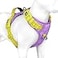PHOEPET No Pull Dog Harness Unique Colors Reflective Adjustable Dog Vest with Soft Training Handle Metal Clips for Small Medium Large Dogs Baby Purple Base Yellow StrapsXL