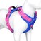 PHOEPET No Pull Dog Harness Unique Colors Reflective Adjustable Dog Vest with Soft Training Handle Metal Clips for Small Medium Large Dogs Royal Blue Base Pink StrapsM