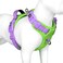 PHOEPET No Pull Dog Harness Unique Colors Reflective Adjustable Dog Vest with Soft Training Handle Metal Clips for Small Medium Large Dogs Green Base Purple StrapsS