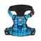 PoyPet No Pull Dog Harness Reflective Adjustable No Choke Pet Vest with Front Back 2 Leash Attachments Soft Control Training Handle for Small Medium Large DogsCheckered Blue GreenL