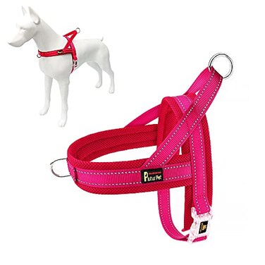 Plutus Pet No Pull Dog Harness with Breathable Mesh Padded Adjustable Reflective Escape Proof Dog Harness Quick Fit Dog Vest Harness for Small Medium Large DogsXL Pink