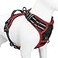 PHOEPET 2019 Upgraded No Pull Dog Harness Reflective Adjustable Vest with a Training Handle 2 Metal Leash Hooks 3 Snap Buckles 4 Slide BucklesL Black