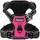 BARKBAY Dog Harness No Pull 3 Buckles for Medium Dogs Adjustable Reflective Comfortable No Choke HeavyDuty Perfect for Outdoor Training Walking and Hiking Strong Durable M Pink