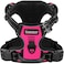 BARKBAY Dog Harness No Pull 3 Buckles for Medium Dogs Adjustable Reflective Comfortable No Choke HeavyDuty Perfect for Outdoor Training Walking and Hiking Strong Durable M Pink