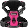 BARKBAY Dog Harness No Pull 3 Buckles for Medium Dogs Adjustable Reflective Comfortable No Choke HeavyDuty Perfect for Outdoor Training Walking and Hiking Strong Durable M Pink