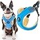 Gooby Escape Free Memory Foam Harness Blue Medium No Pull Stepin Small Dog Harness with Four Point Adjustment Perfect on The Go Dog Harness for Medium Dogs No Pull and Small Dogs