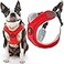 Gooby Escape Free Memory Foam Harness Red Small No Pull Stepin Dog Harness with Four Point Adjustment for Small to Medium Dogs