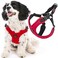 Gooby Dog Harness Sporty Large Red Escape Free Sport Harness with Patented Neoprene Technology 4Point Adjustment No Choke Perfect for Small Dogs No Pull