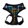 Puppia Norman Dog Harness OverTheHead Warm Winter Checkered Pattern Adjustable Chest for Small and Medium Dog Navy Medium
