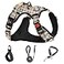 NESTROAD No Pull Dog Harness with Leash Reflective No Choke Pet Vest HarnessAdjustable Soft Padded Dog Harness with Easy Control Handle for Medium DogsCheckered BeigeMedium
