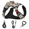 NESTROAD No Pull Dog Harness with Leash Reflective No Choke Pet Vest HarnessAdjustable Soft Padded Dog Harness with Easy Control Handle for Medium DogsCheckered BeigeMedium