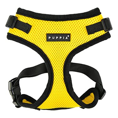 Puppia RiteFit Dog Harness Mesh OvertheHead All Season No Pull No Choke Walking Training Adjustable Neck Chest for Small Medium Dog Yellow Small