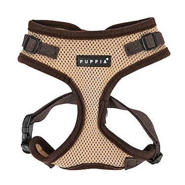 Puppia Authentic RiteFit Harness with Adjustable Neck Large Beige