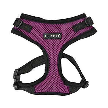 Puppia Authentic RiteFit Harness with Adjustable Neck Medium Purple