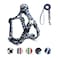 QQPETS Dog Harness Leash Set Adjustable Heavy Duty No Pull Halter Harnesses for Small Medium Large Breed Dogs Back Clip AntiTwist Perfect for Walking S1420 Chest Girth Bone