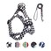 QQPETS Dog Harness Leash Set Adjustable Heavy Duty No Pull Halter Harnesses for Small Medium Large Breed Dogs Back Clip AntiTwist Perfect for Walking S1420 Chest Girth Black Plaid